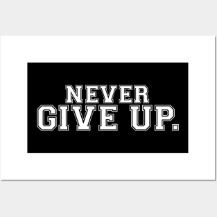 Never Give Up Posters and Art